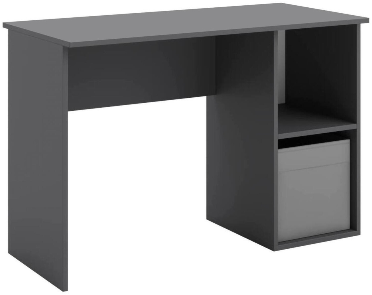 Dmora Schreibtisch Pena, Mehrzweckschreibtisch, Bürotisch für PC, Eckschreibtisch, 120x80 h55 cm, Schwarz Bild 1