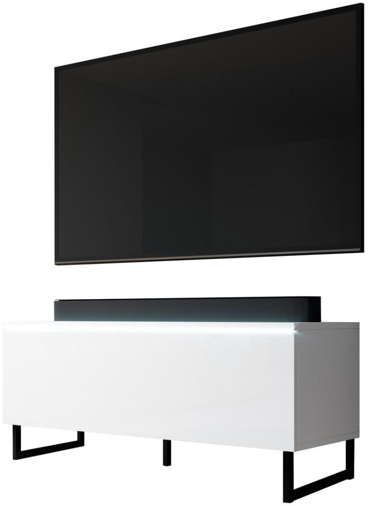 Furnix TV-Schrank BARGO 100 TV-Kommode ohne LED-Beleuchtung mit Stellfüßen Maße 100x46x32 cm Bild 1