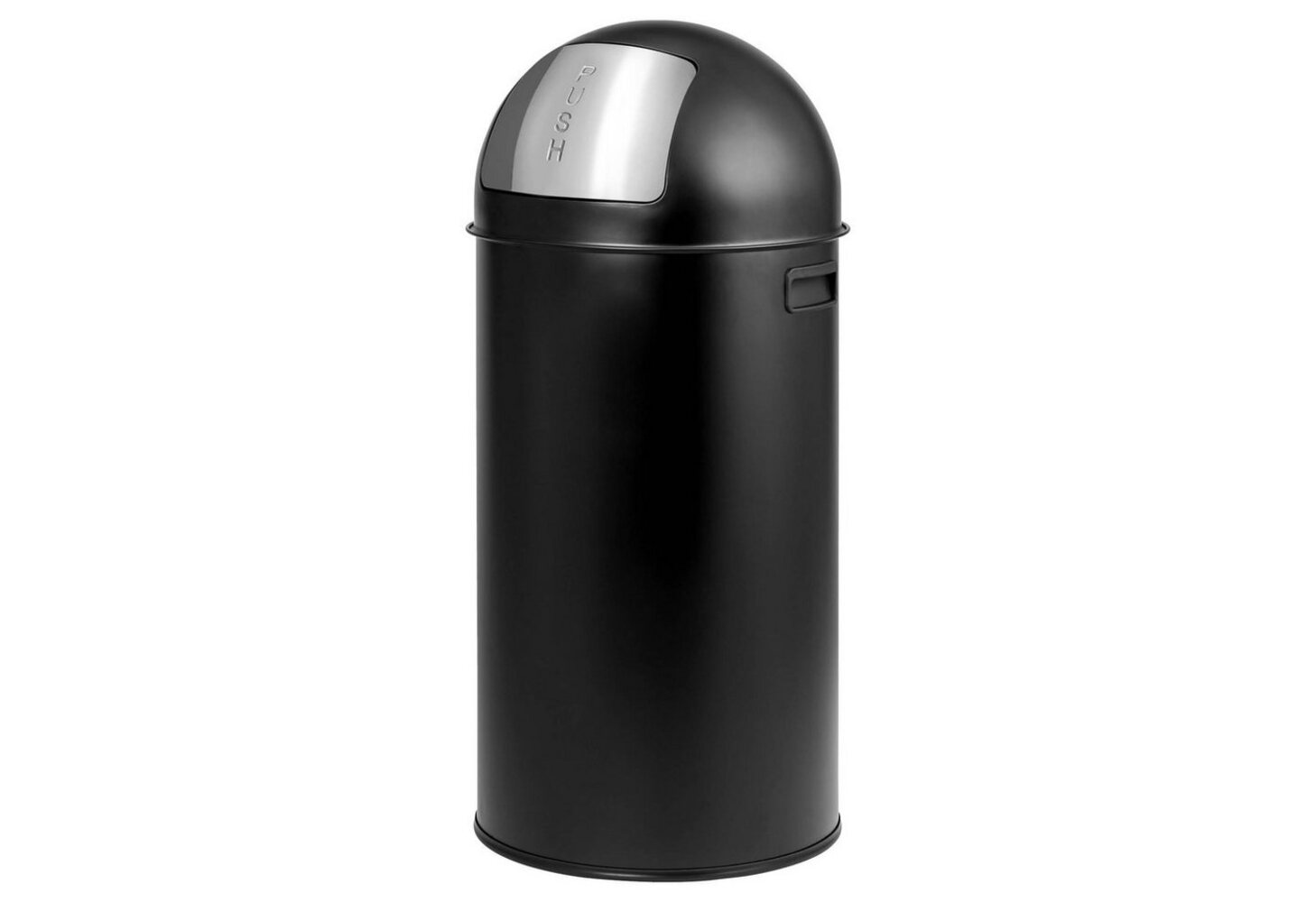 eluno Mülleimer Pushmülleimer 35 Liter aus Stahlblech, Abfalleimer, weiß Bild 1