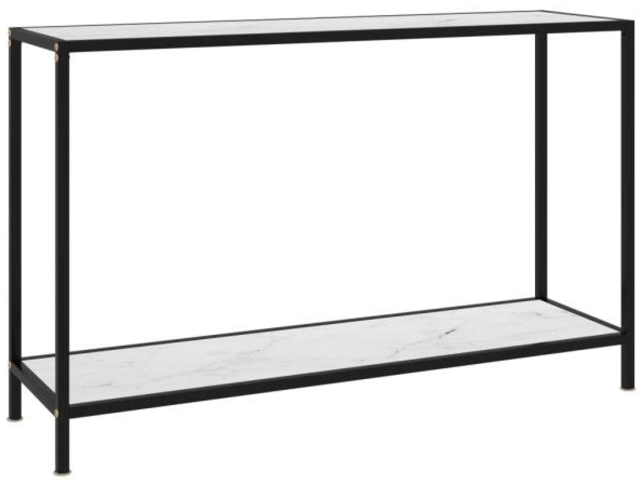 vidaXL Konsolentisch Weiß 120x35x75 cm Hartglas [322841] Bild 1