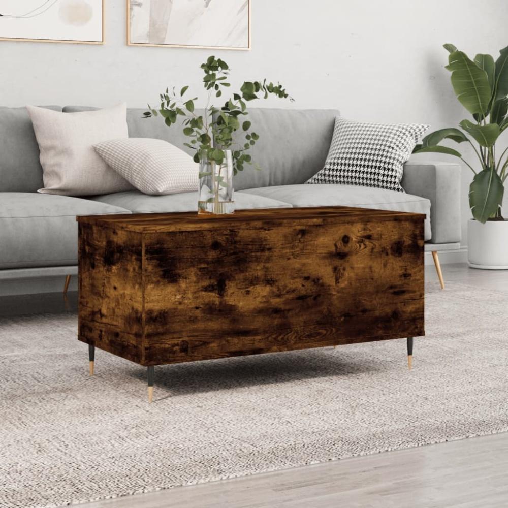 vidaXL Couchtisch Räuchereiche 90x44,5x45 cm Holzwerkstoff 830969 Bild 1