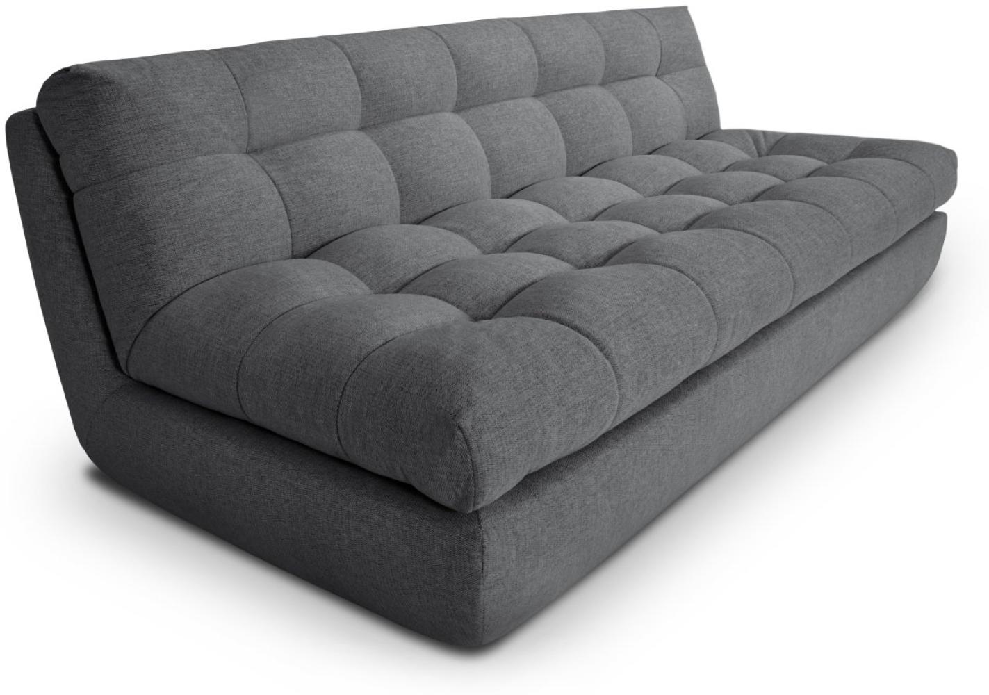 Micadoni Sofa Tina 3-Sitzer Strukturierter Stoff Grau Bild 1