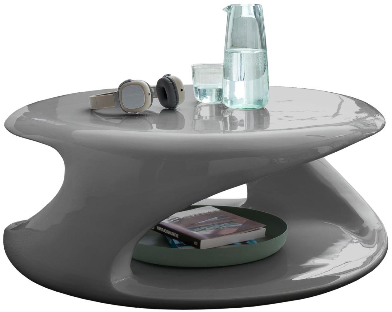 SalesFever Couchtisch 80 x 80 x 33 cm grau Fiberglas Bild 1