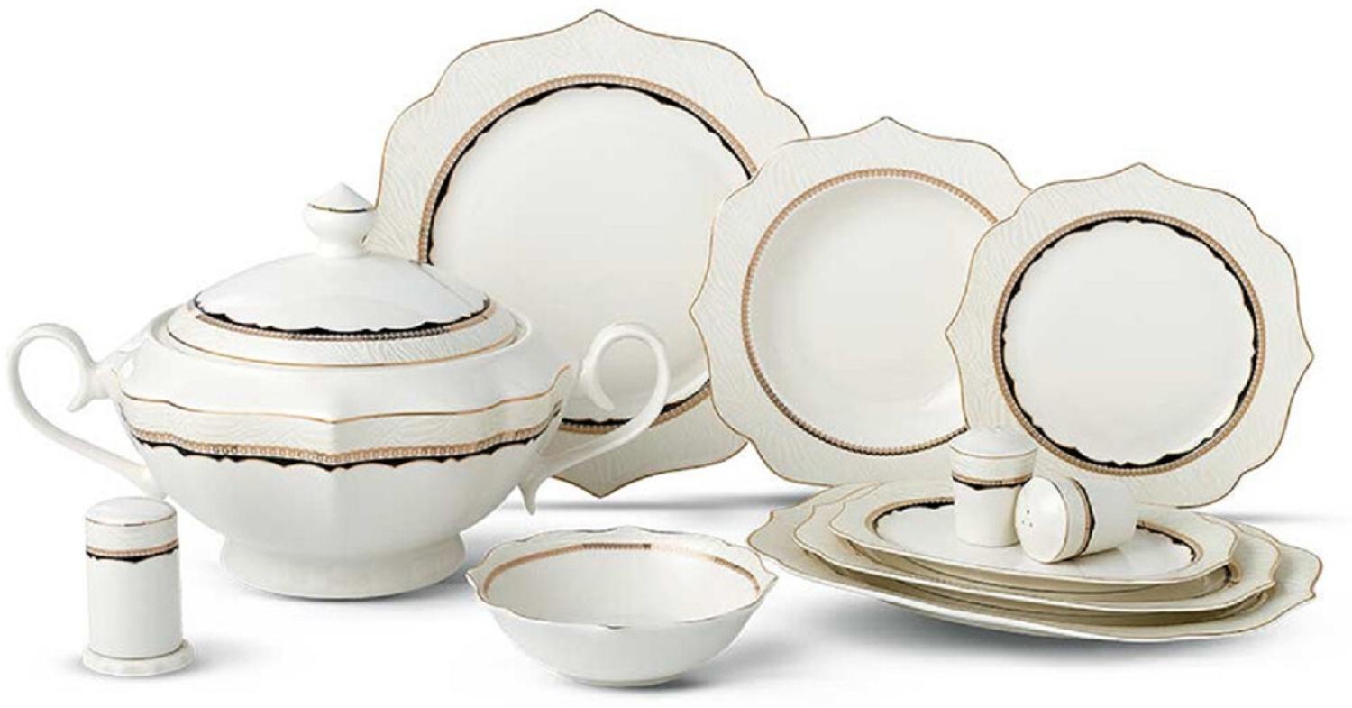 Erhabene Eleganz: Unser königliches Knochenporzellan-Dinner-Set Serie Sara - 60-teilig für opulente Tischarrangements Bild 1