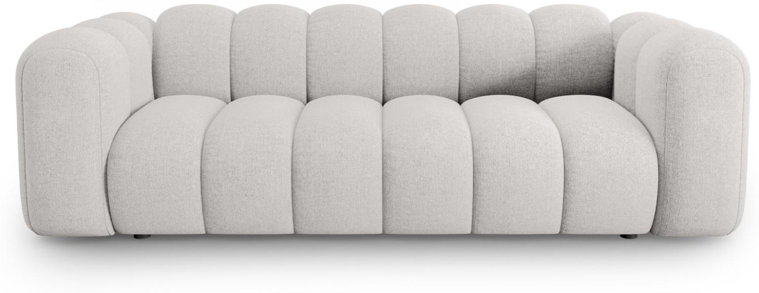 Micadoni Sofa Lupine 3-Sitzer Chenille Hellgrau Bild 1