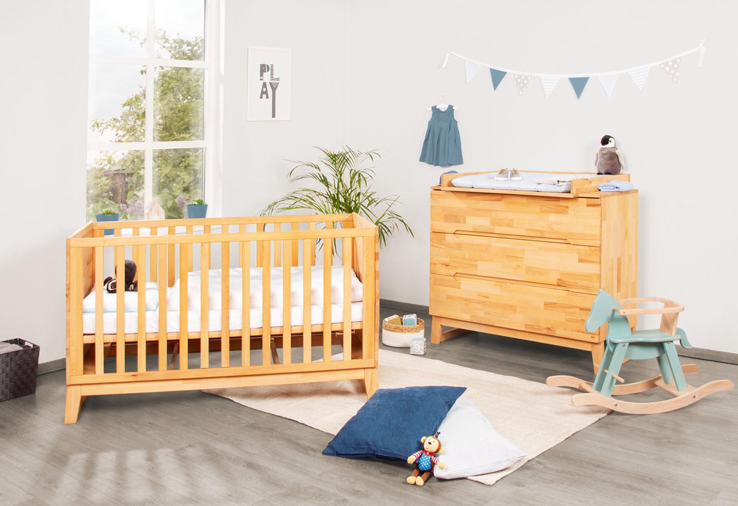 Pinolino Sparset Forest Kinderzimmerset Babyzimmerset 2er Set Babybett Wickelkommode Bild 1