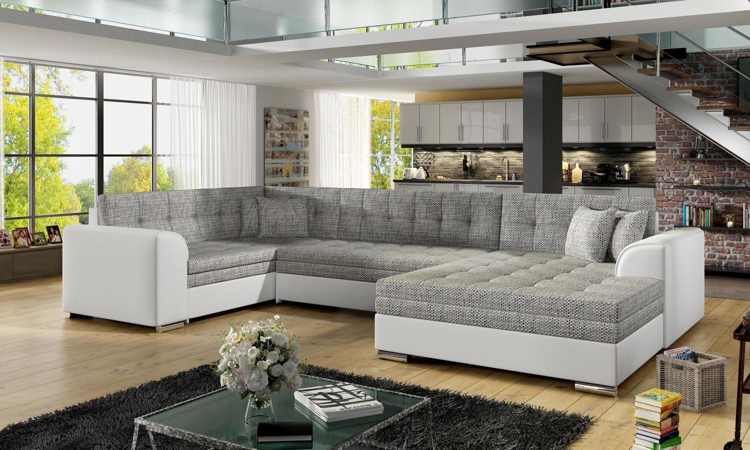 Wohnideebilder Damario Grau Ecksofas & Eckcouches Dam_12 Bild 1