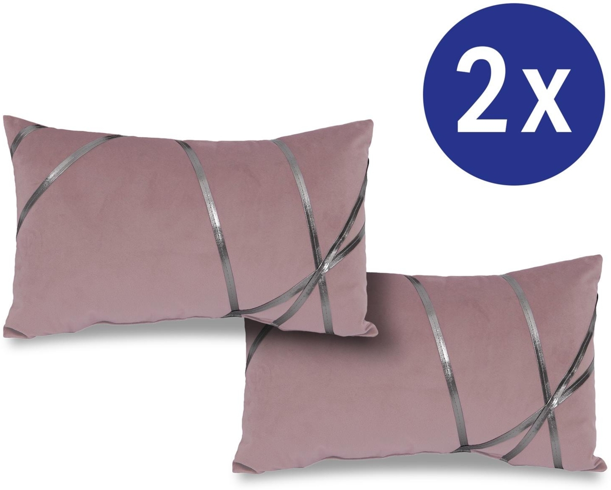 Dekokissen rosé 30 x 50 cm Bild 1