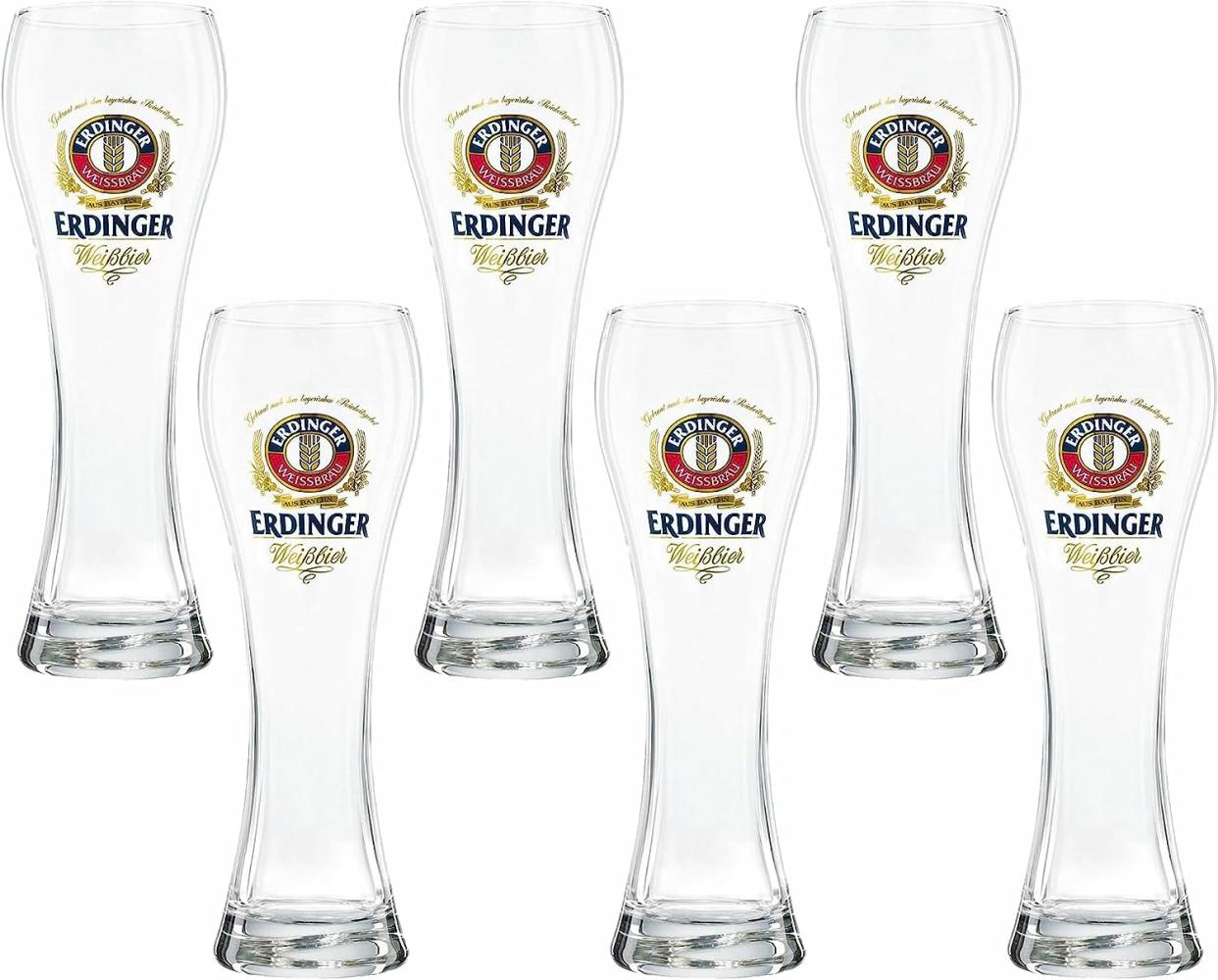 Erdinger Weizenbier Weissbier Gläser 0,5l - 6 Stück Bild 1