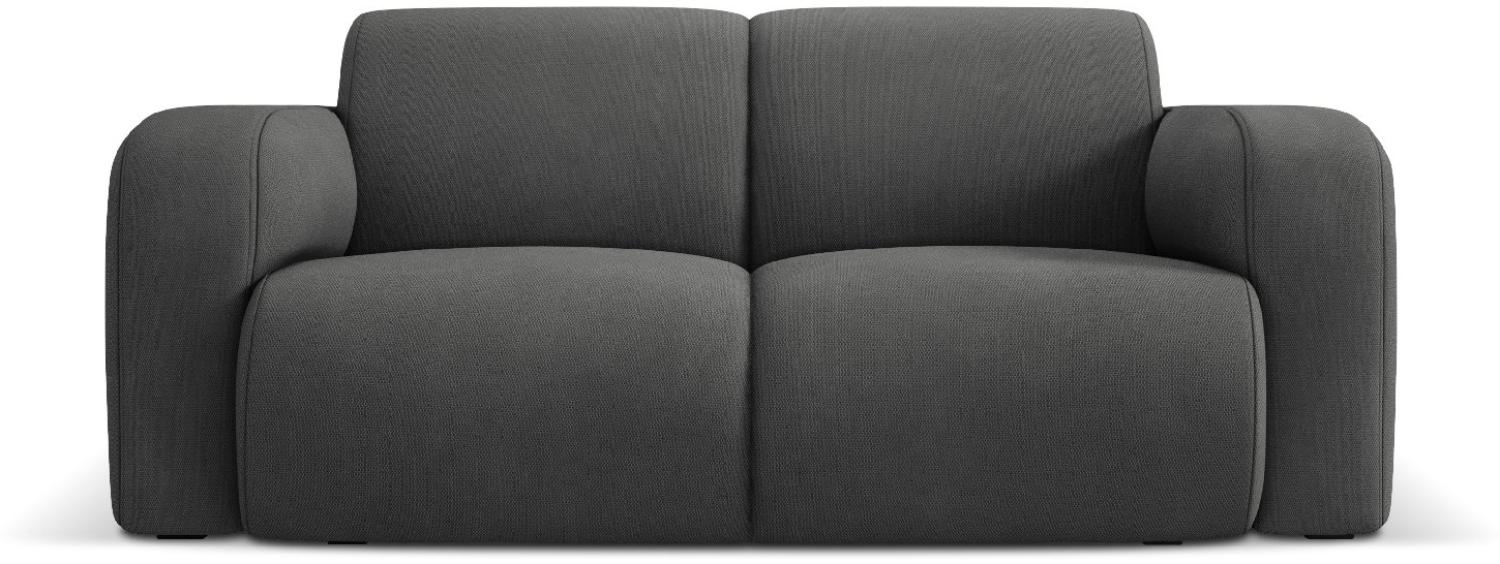 Micadoni Boucle Sofa Molino 2-Sitzer Strukturierter Stoff Dunkelgrau Bild 1