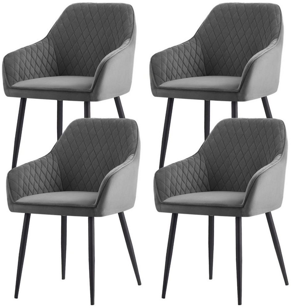 JYMTOM Esszimmerstuhl mit stabilen Beinen aus massivem Metall und Gummibeinfüßen (4 St), mit zeitgemäßem Design und perfekter Form Bild 1