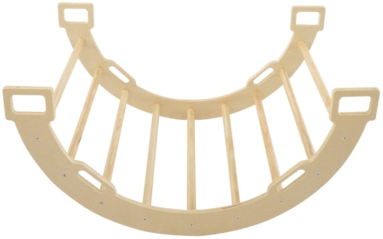 Chipolino Holz-Kletterbogen 4 in 1 Wippe ,Spieltunnel, Kletterleiter, Ruhezone braun Bild 1