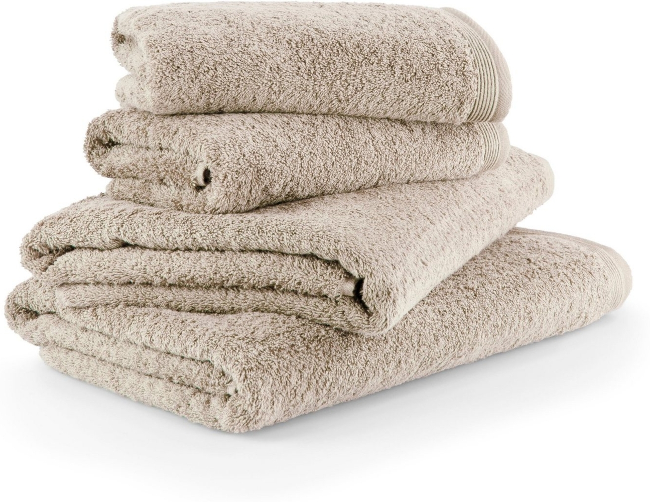 Möve Handtuch Set Superwuschel, Walkfrottee (Set, 4-St), Handtücher Set mit Bordüre, 100% Premium Cotton Baumwolle, weich Bild 1