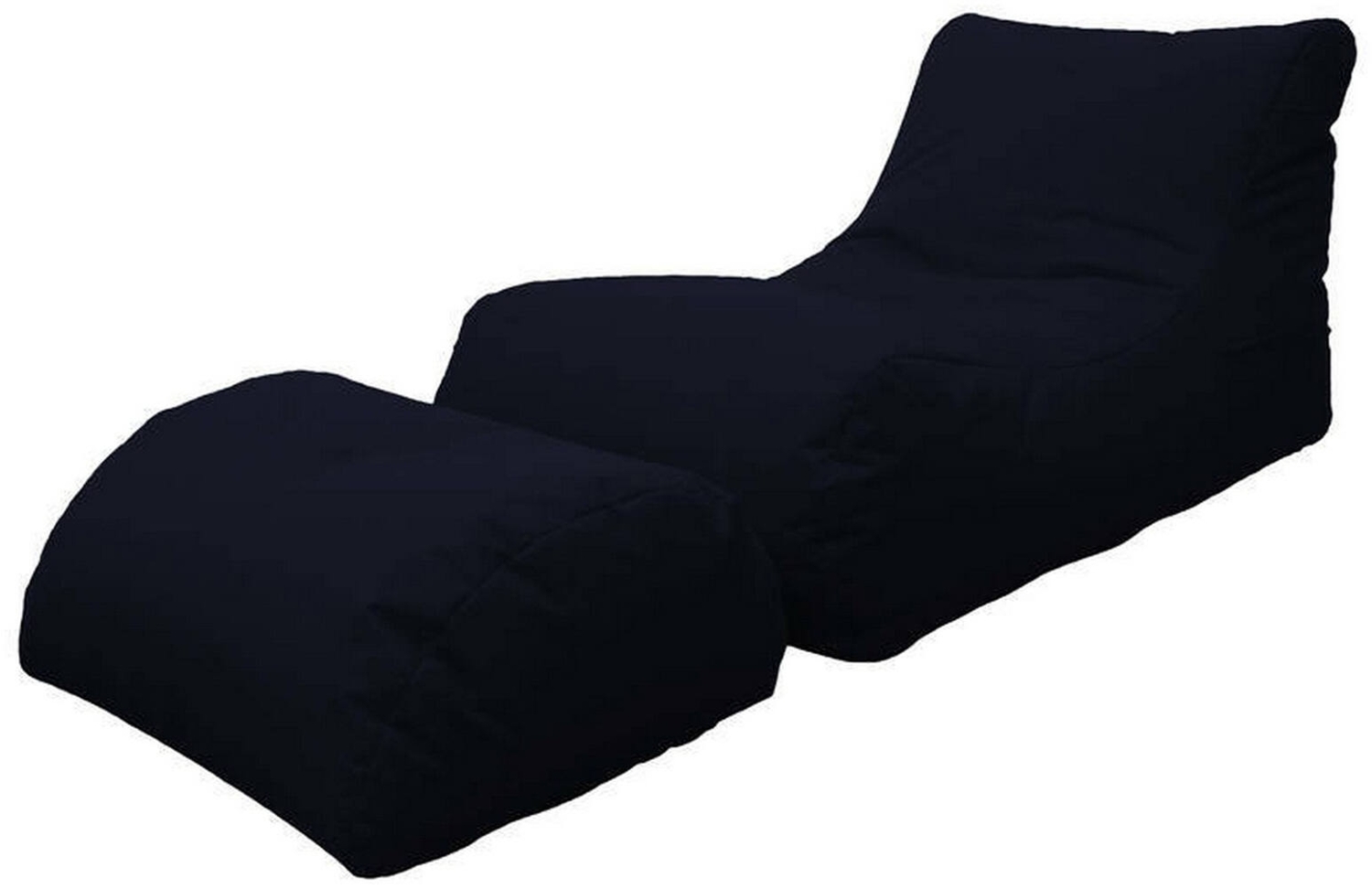 Dmora Pouf Alton, Mehrzwecksessel, Sitzsack, Hockerhocker, Made in Italy, 120x80 h60 cm, Schwarz Bild 1