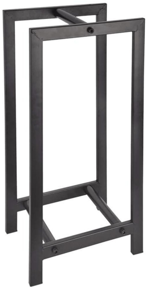 Esschert Design Holzregal und Kaminholzständer Schwarz 442353 Bild 1