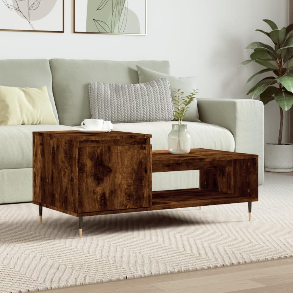 vidaXL Couchtisch Räuchereiche 100x50x45 cm Holzwerkstoff 830825 Bild 1