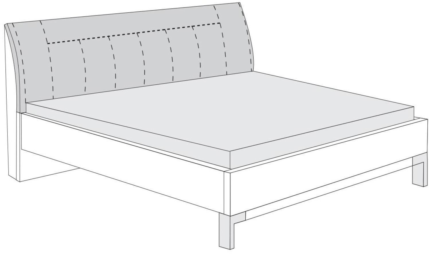 'Loft' Bett mit Polsterkopfteil, grau, 180x200 cm Bild 1
