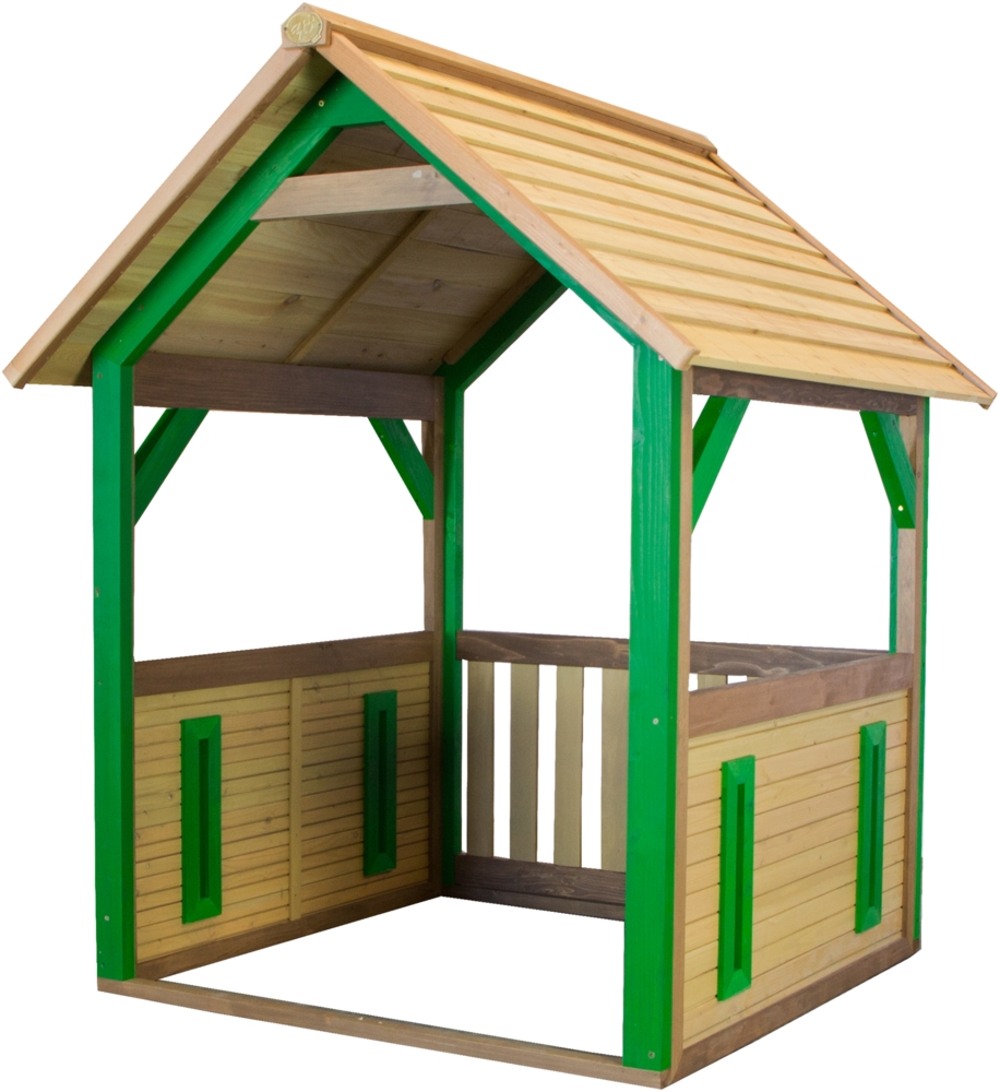 AXI Spielhaus Jane aus FSC Holz Outdoor Kinderspielhaus für den Garten in Braun & Grün | Braun, grün | Holz | 151 cm Bild 1