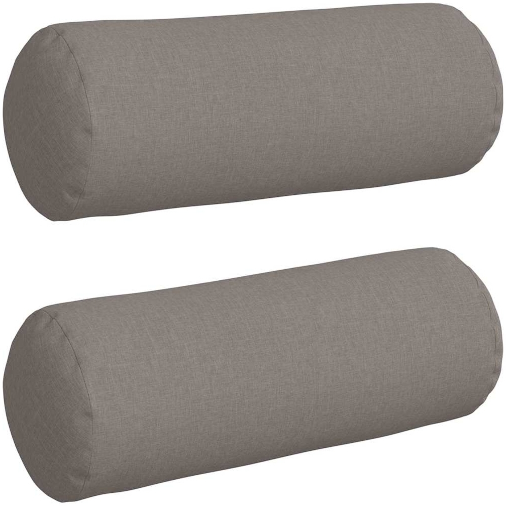 vidaXL Bolsterkissen 2 Stück Taupe Ø 25 x 70 cm Stoff 42014317 Bild 1