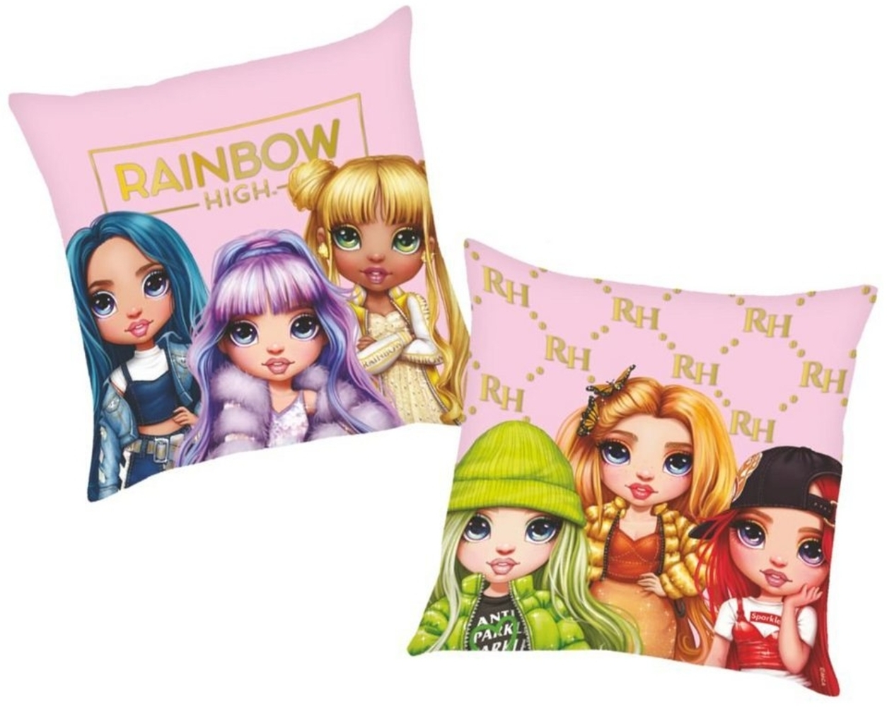 Herding Dekokissen Girls Rainbow High 40 x 40 cm Kinder Deko-Kissen Wende-Motiv Bild 1