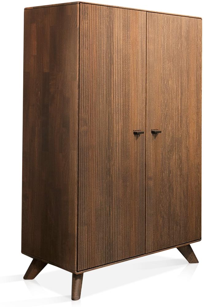 Möbel-Eins JAKARTA Highboard I, Material Massivholz, Kernbuche Tabak geölt Bild 1