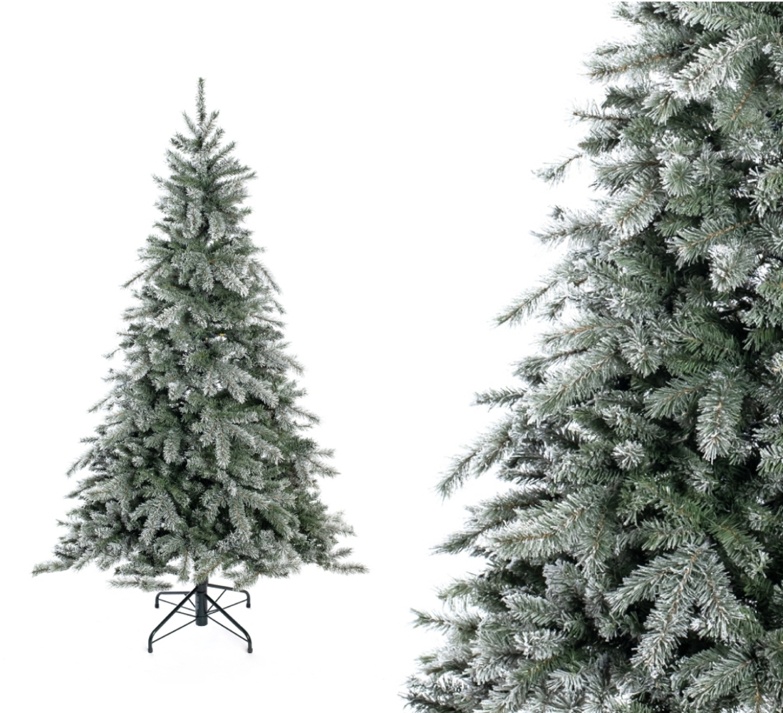 Evergreen Künstlicher Weihnachtsbaum Frost Fichte | inkl. Kunstschnee | Weiß | 180 cm Bild 1