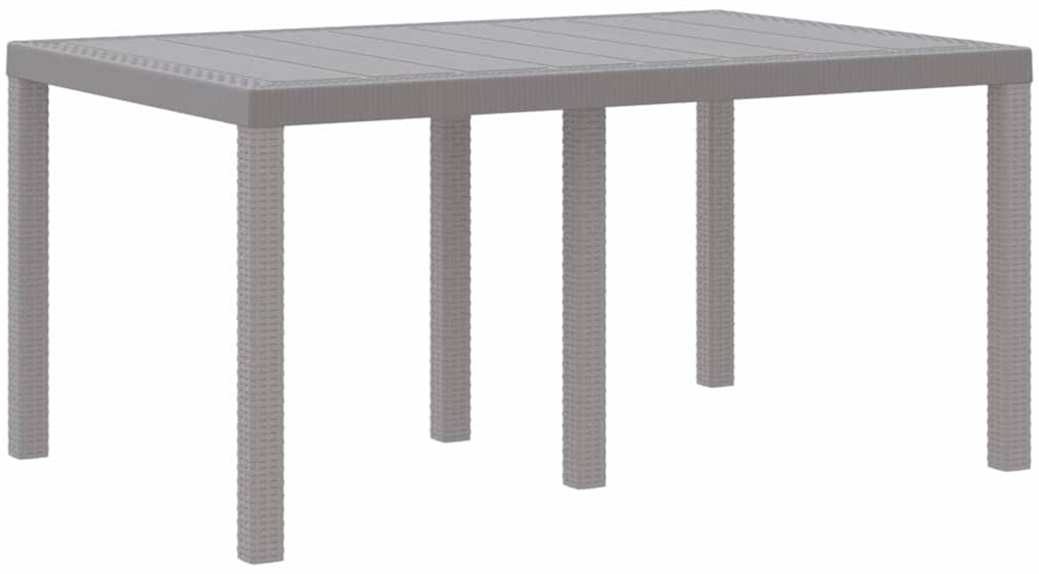 vidaXL Garten-Esstisch Hellgrau 150 x 100 x 73 cm Poly-Rattan 871687 Bild 1