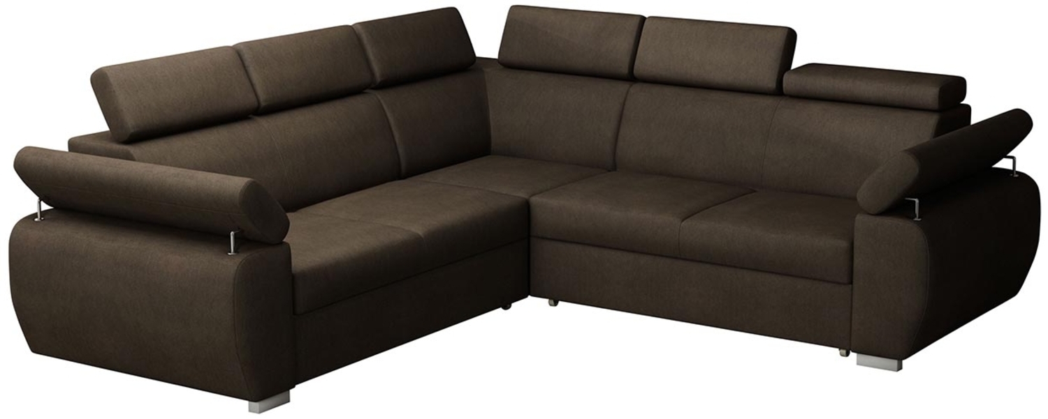 Ecksofa Boston Maxi mit Schlaffunktion, Bettkasten, Einstellbare Kopfstützen (Farbe: Paros 4) Bild 1