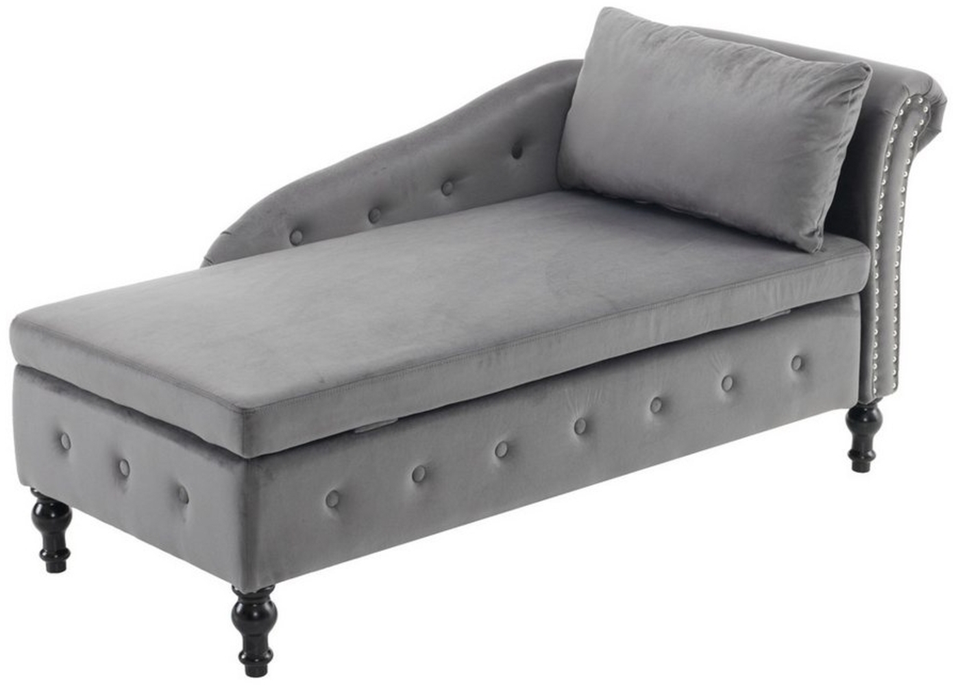 Ulife Chaiselongue aus Samt mit Stauraum, gepolsterte Chaiselongue-Couch mit Kissen, 1 Teile, 144*62*69 cm Bild 1