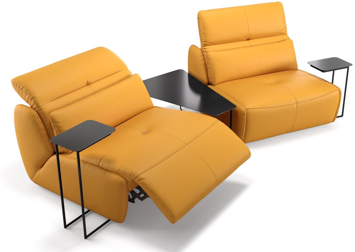 Sofanella 2-Sitzer MODICA Ledergarnitur Ledersofa Echtleder in Gelb XXL: 314 Breite x 98 Tiefe Bild 1