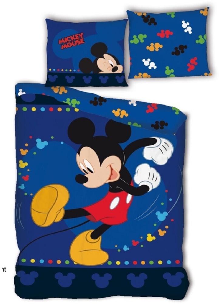 Mickey Mouse Bettwäsche 140x200 cm Weiches Microfiber Set für Disney-Fans Bild 1