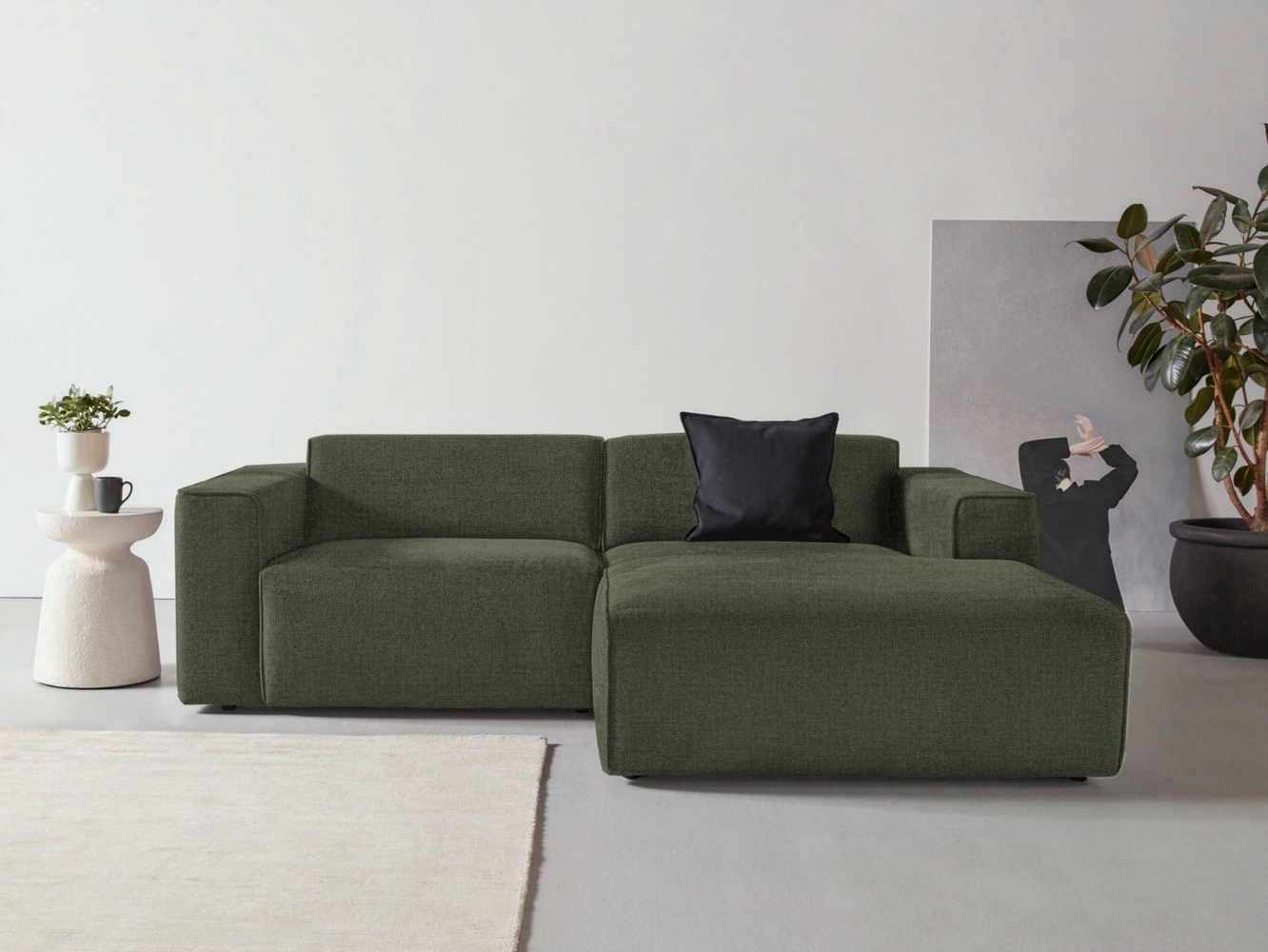 andas Ecksofa Noord, mit Kedernaht, Breite 234 cm, Cord, Struktur, Webstoff Bild 1