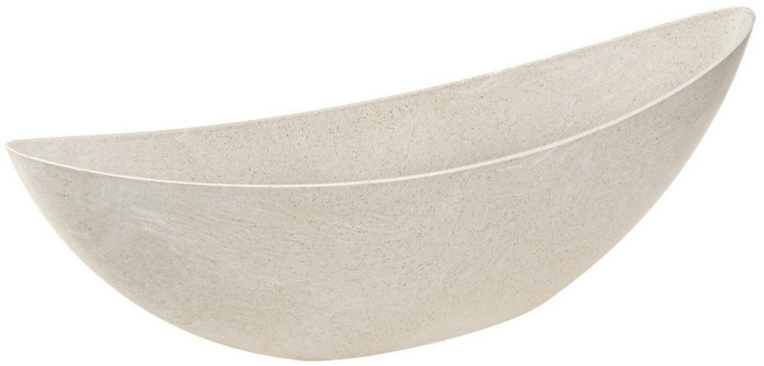 Viana Blumentopf Pflanzschale Schiff Dekoschale Oval Beige 55cm Innen/Außen Bild 1