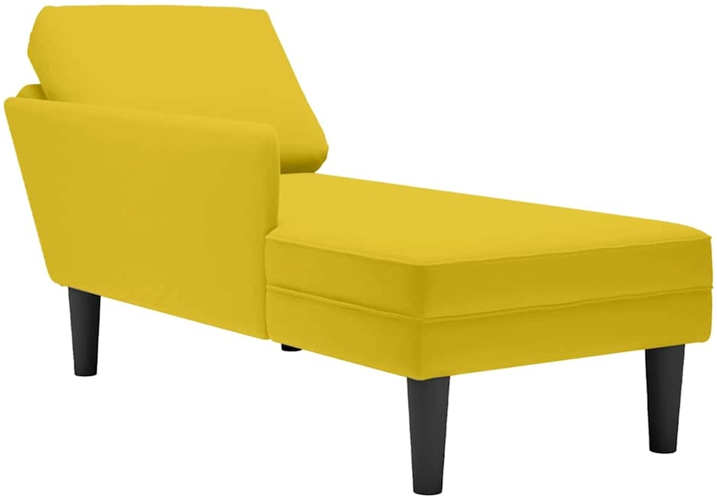 vidaXL Chaiselongue mit Kissen und Rechter Armlehne Gelb Samt 4009813 Bild 1