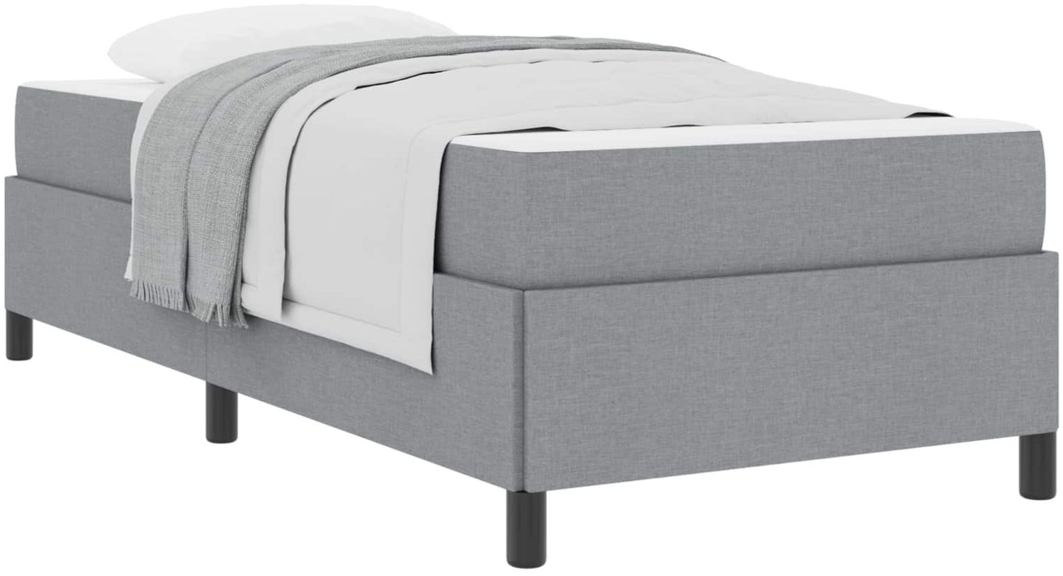 vidaXL Boxspringbett Hellgrau 100 x 200 cm Stoff 3398836 Bild 1