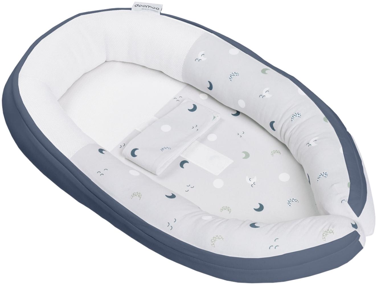 Doomoo Cocoon Moon Babynestchen Blue / Grey Blau Bild 1