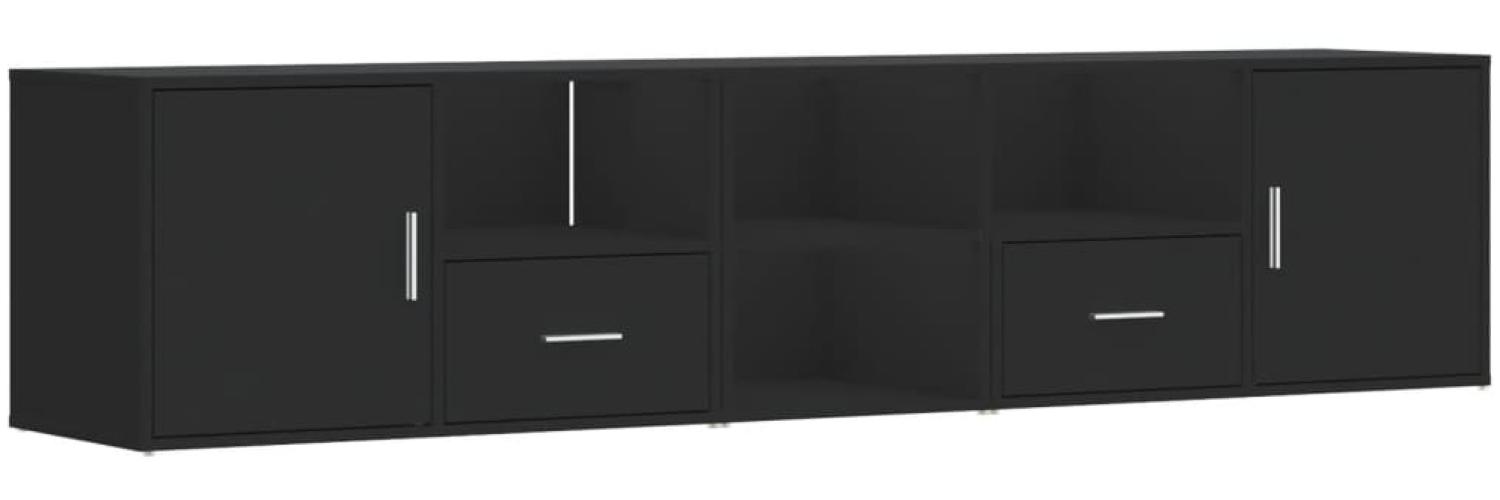 vidaXL Eckregal Schwarz 200x40x45 cm Holzwerkstoff 3307829 Bild 1
