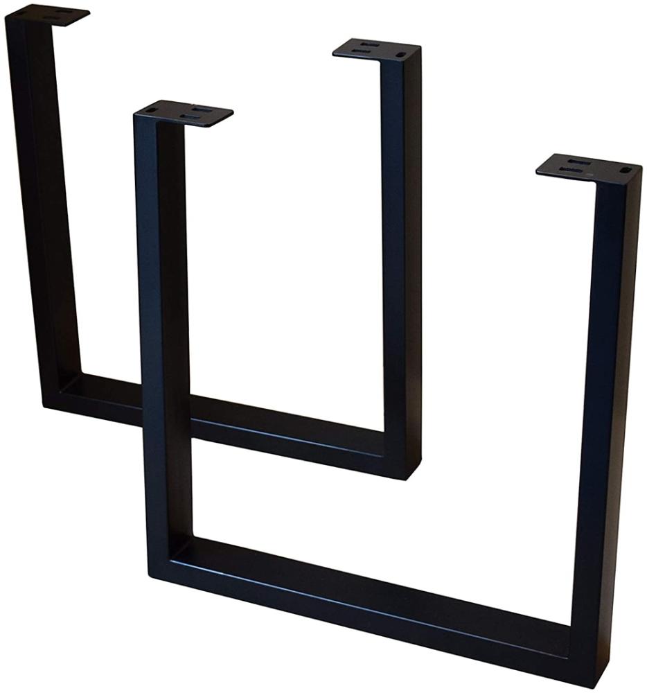 Schreibtisch Baumkante massiv Akazie nussbaum 200x100 schwarz 524946 Bild 1