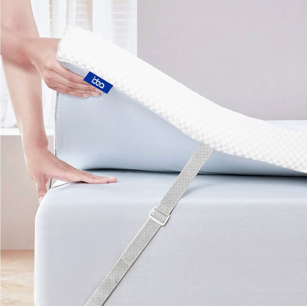 Komfortschaummatratze Topper, Gel Matratzen Topper H3/H4 aus 7,5 cm Höhe Memory Foam Gewebe, Esun, 7.5 cm hoch, (Set, Geeignet für Seiten-, Rücken- und Bauchschläfer), Bequeme Matratzentopper für Boxspringbett und Unbequemem Betten Bild 1