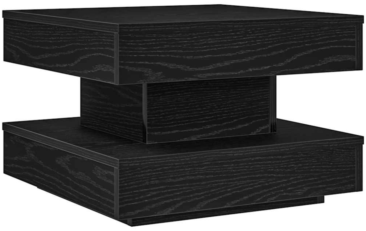 vidaXL Couchtisch 360-Grad Drehbar Schwarz 50x50x34,5 cm 858471 Bild 1