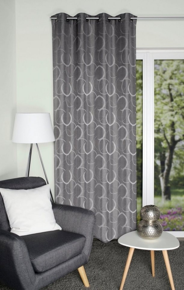 HOME WOHNIDEEN Vorhang ENOLA (1 St), Ösen, blickdicht, Ösenschal mit Jacquardmusterung Bild 1