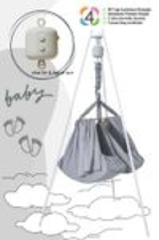 Membantu Premium Set Twin inkl. Ständer und Federwiegenmotor LeeLoo02 Grey Bild 1