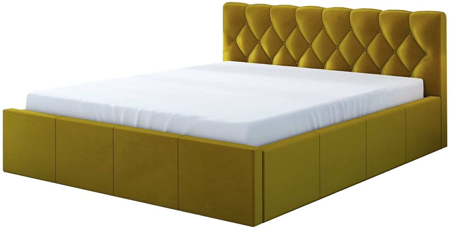 Polsterbett VOG 160x200 mit Matratze, Bettkasten und Lattenrost. Farbe: Bernesteigraun 34 Bild 1