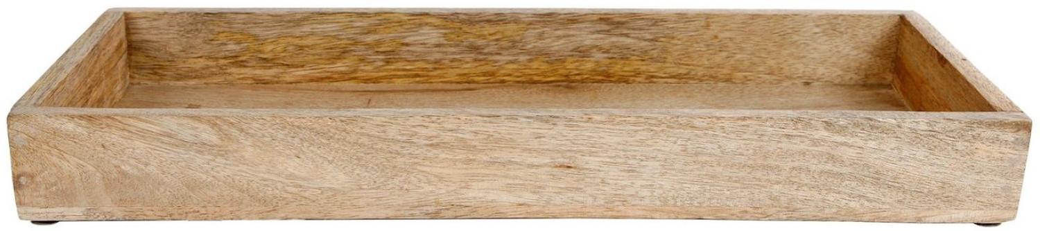 Spetebo Tablett Mango Holz Kerzen Tablett eckig - 39 x 14 cm, Mangoholz, (Packung, 1-tlg, Mangoholz -Tablett), Echtholz, Deko, Ostern, Weihnachten, Tischdeko Bild 1