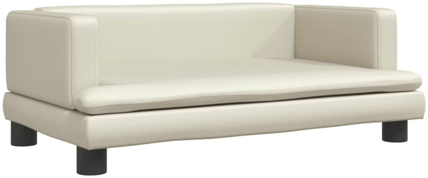 vidaXL Kindersofa Creme 80x45x30 cm Kunstleder 3196313 Bild 1