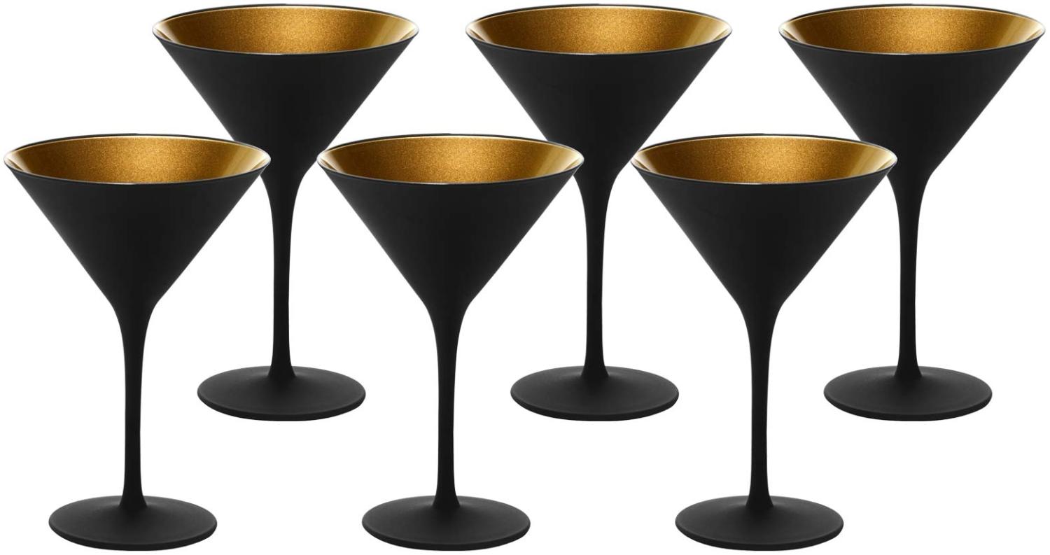 Stölzle Lausitz ELEMENTS Cocktailschale Schwarz-Gold 6er Set Bild 1