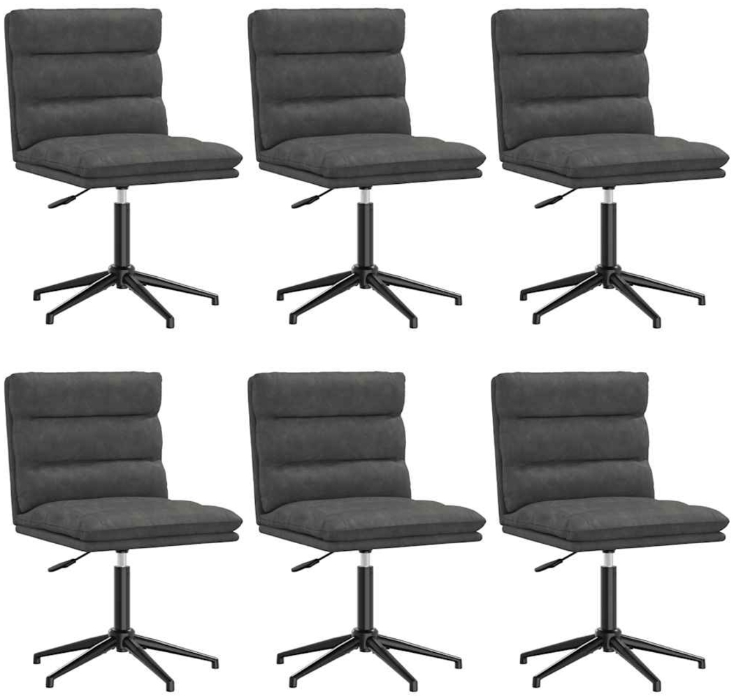 vidaXL Esszimmerstühle 6 Stk. Schwarz Kunstleder 3315708 Bild 1