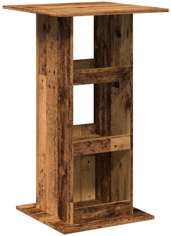 vidaXL Bartisch mit Ablagen Altholz-Optik 60x60x102 cm Holzwerkstoff 854335 Bild 1