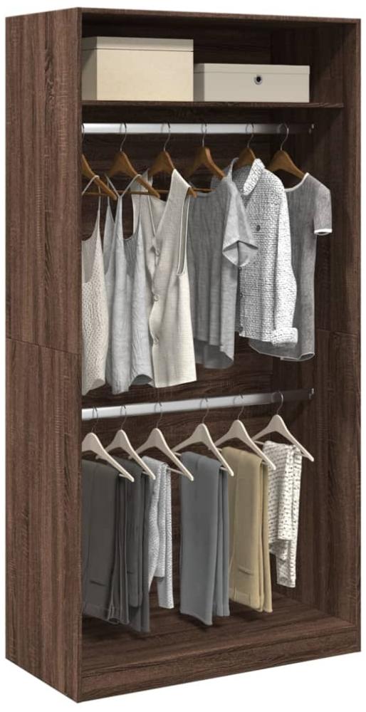 vidaXL Kleiderschrank Braun Eiche-Optik 100x50x200 cm Holzwerkstoff 3307807 Bild 1