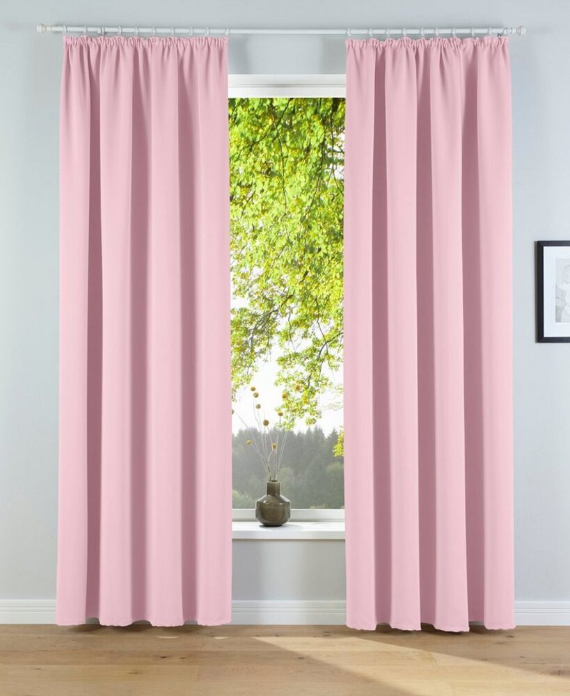 my home Verdunkelungsvorhang Solana, Gardinen mit Kräuselband, Vorhänge, Wohnzimmer, modern, (2 St), Kräuselband, verdunkelnd, 2er-Set Verdunklungsvorhang mit Thermofunkltion, Bestseller, einfarbig Bild 1